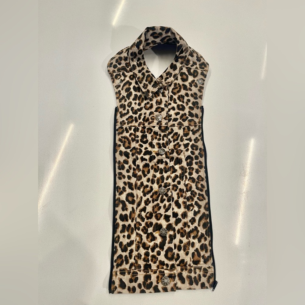 $278 NWT Veronica Beard Slate Leopard Dickey Jacket insert black tan 00-14